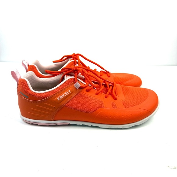 Kricely Running Shoes Mens‎ 9.5 US 43.5 EU Bright Orange Lace Up X007 Brand New
